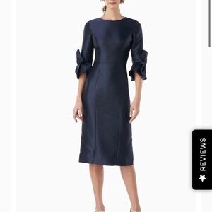 Kay Unger Yasmine Midi Dress Midnight, Navy Blue